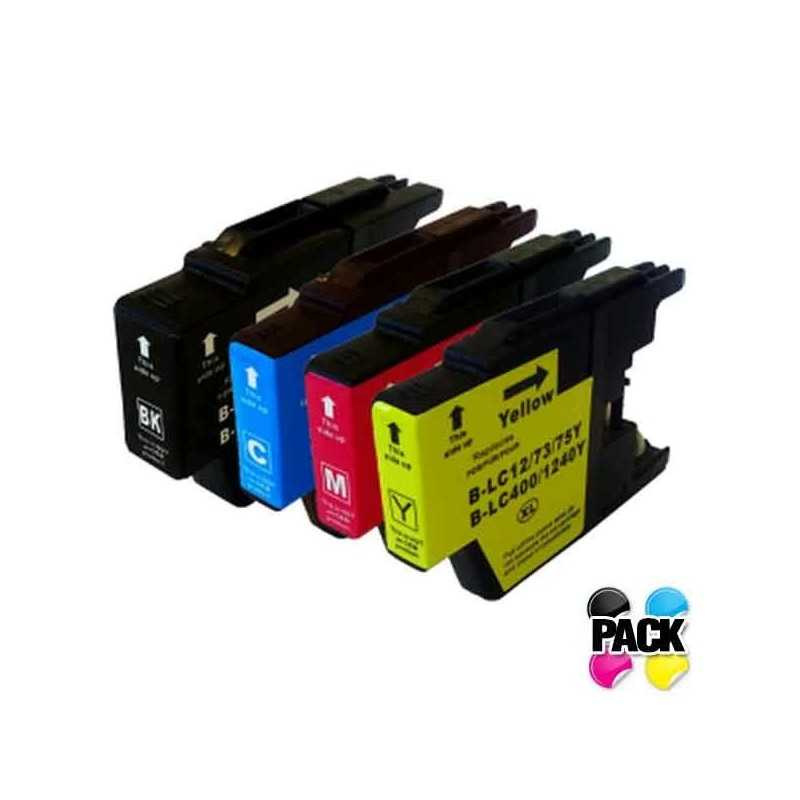 Pack Económico 4 Tinteiros Compatíveis Brother LC1240 Pack Económico 4 Tinteiros Compatíveis Brother LC1240