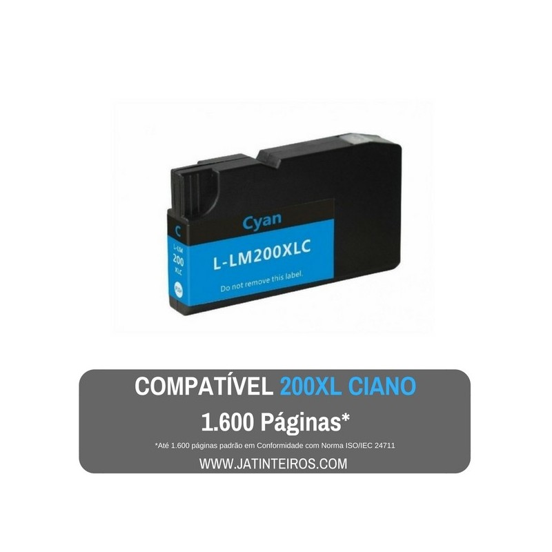 LEXMARK 200XL, 210XL Ciano Tinteiro Compatível