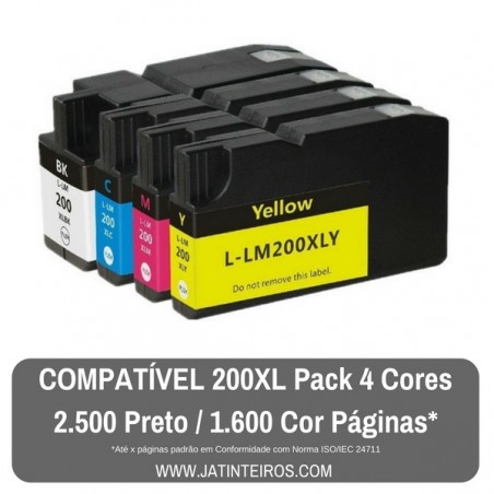 LEXMARK 200XL, 210XL Pack 4 Cores Tinteiros Compatíveis