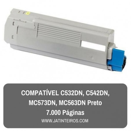C532DN, C542DN, MC573DN, MC563DN Preto Toner Compativel