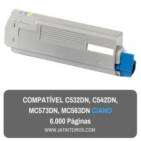 C532DN, C542DN, MC573DN, MC563DN Ciano Toner Compativel
