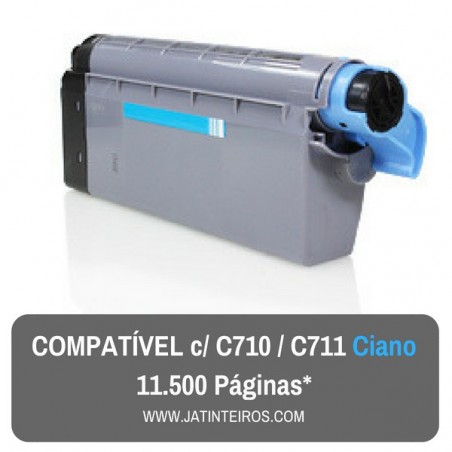 C710, C711 Ciano Toner Compativel
