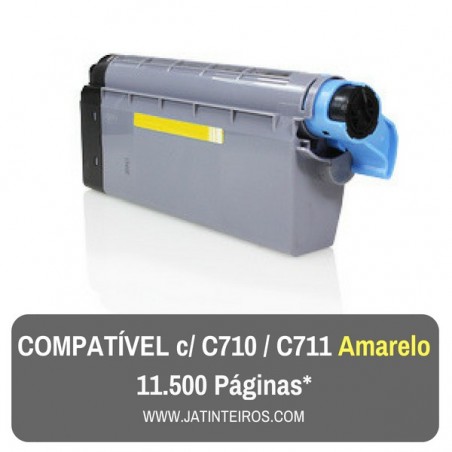 C710, C711 Amarelo Toner Compativel