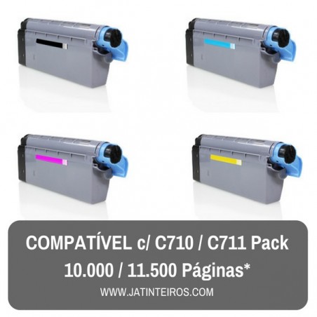 C710, C711 Pack Toners Compativeis