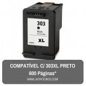 HP 303XL Preto Tinteiro Reciclado