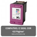 HP 303XL Cor Tinteiro Reciclado