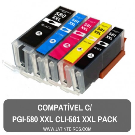 PGI-580 + CLI-581 XXL Pack Tinteiros Compativeis