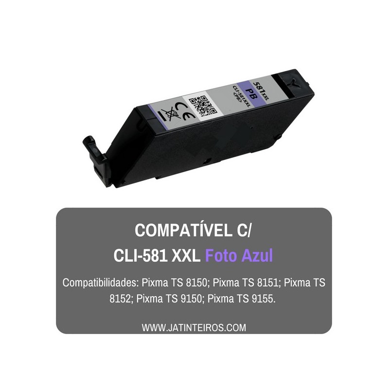 CLI-581 XXL Foto Azul Tinteiro Compativel