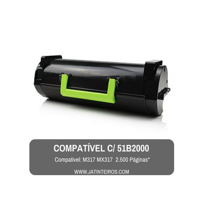 51B2000 MS317, MX317 Toner Compativel Preto