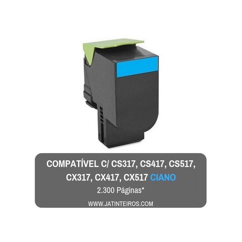 CS317, CS417, CS517, CX317, CX417, CX517  Ciano Toner Compativel