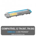 TN-247, TN-243 Ciano Toner Compativel