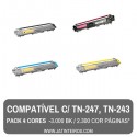 TN-247, TN-243 Pack Toners Compativeis