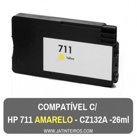 HP 711 Amarelo Tinteiro Compativel