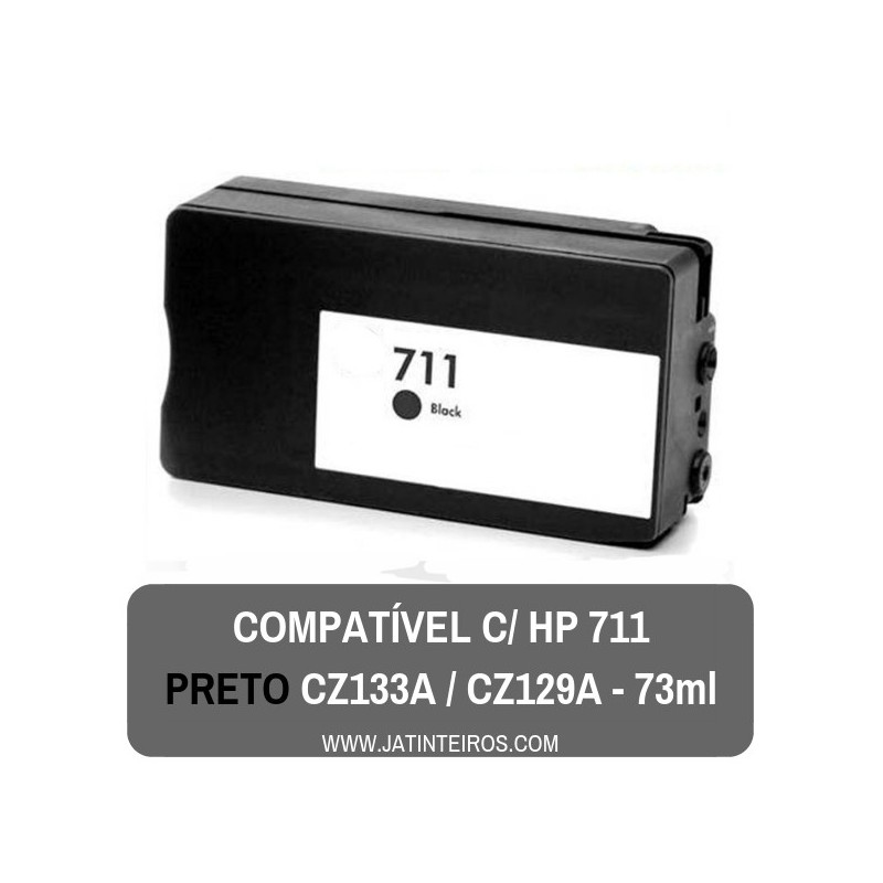 HP 711 Preto Tinteiro Compativel