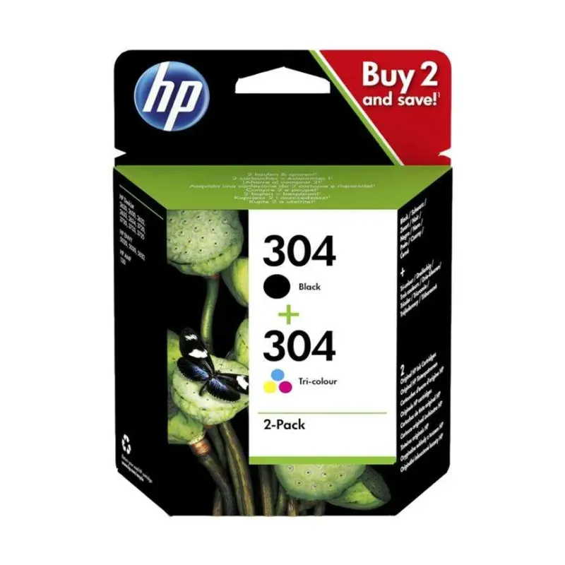Pack HP 304 Preto e Cor