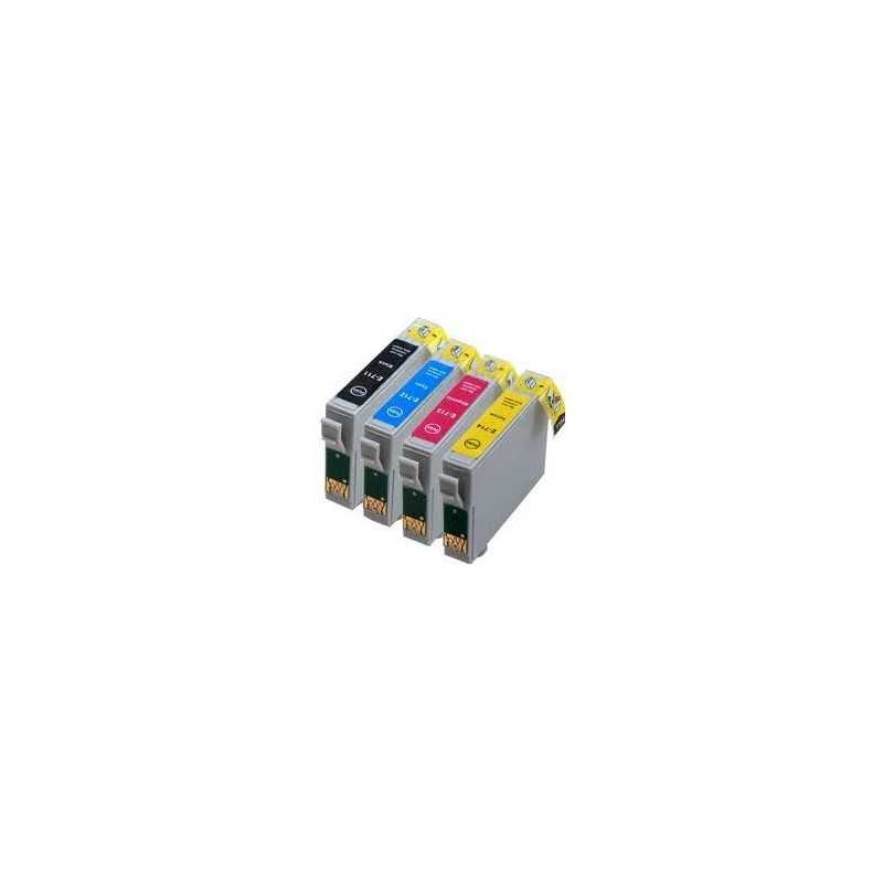 Pack 4 Cores Económico Compatível c/ Epson T0611/2/3/4