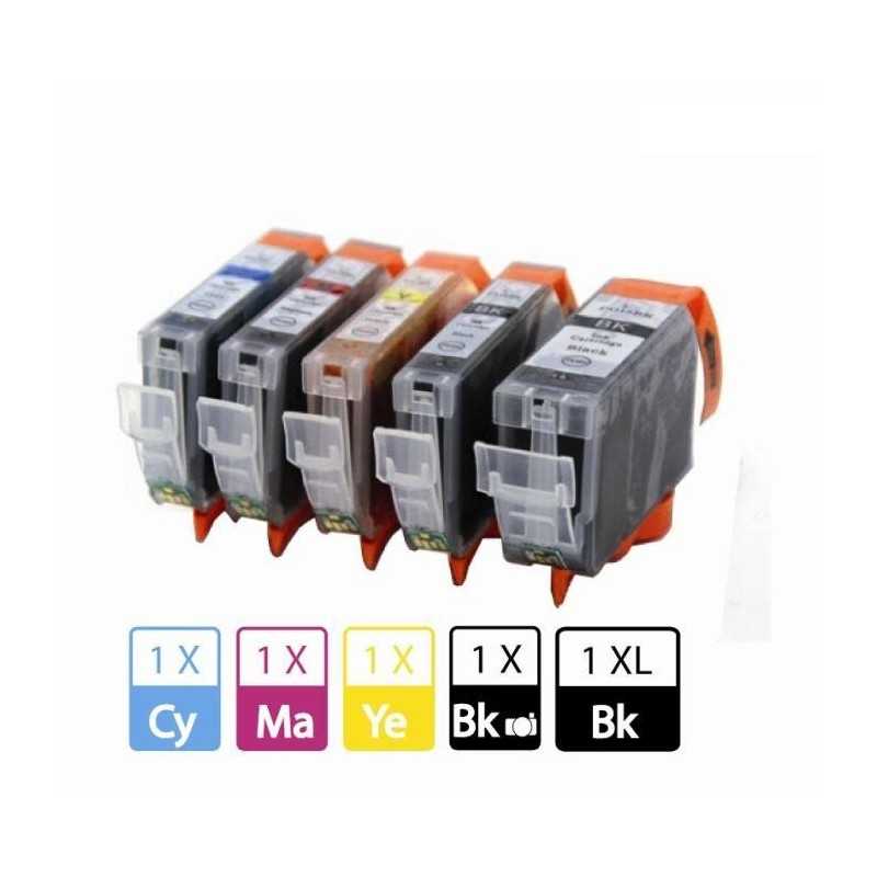 Pack 5 Cores PGI520BK + CLI521BK/C/M/Y Pack 5 Cores PGI520BK + CLI521BK/C/M/Y
