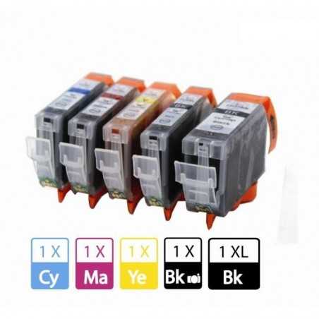 Pack 5 Cores PGI520BK + CLI521BK/C/M/Y